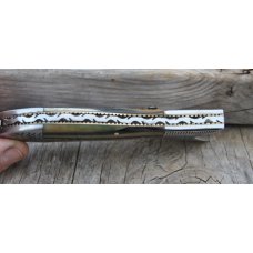 Damascus Figural Fish File Work 1 Blade Bone Handle 5" Closed Thick And heavy Non Locking Blade Damascus Figural Fish File Work 1 Blade Bone Handle 5" Closed Thick And heavy Non Locking Blade