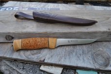 Puukko Norway Cork And Wood Brusletto Stainless Wood And Cork Handle Old Knife Mint Leather Sheath Puukko Norway Cork And Wood Brusletto Stainless Wood And Cork Handle Old Knife Mint Leather Sheath
