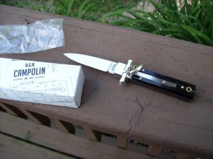A. G. A. Campolin Dominus Lever Maltese Cross 6 Incher W/Brazilian Horn Handles  NIB