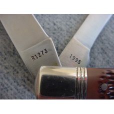 Vintage REMINGTON BULLET, R1273 Large, 2 Blade, "Banana" Trapper Pattern, Etched and Mint-in-the Box Vintage REMINGTON BULLET, R1273 Large, 2 Blade, "Banana" Trapper Pattern, Etched and Mint-in-the Box