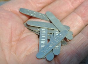 Replacement Shield Schrade Old Timer 1 1/2" Nickel Factory Part NOS You Are Buying One Shield