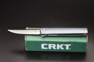CRKT CEO Compact Liner Lock Knife Gray GRN (2.61" Satin)