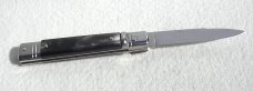 NOS AKC 8" CLASSIC SLIM LEVER LOCK SWEDGE BLADE, GENUINE DARK HORN - MANIAGO ITALY