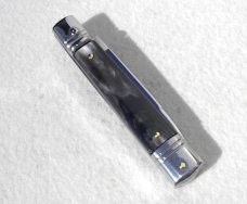 NOS AKC 8" CLASSIC SLIM LEVER LOCK SWEDGE BLADE, GENUINE DARK HORN - MANIAGO ITALY