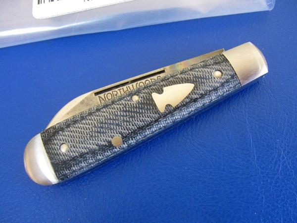 Northwoods Harrison Bay Blue Denim Micarta Spearpoint