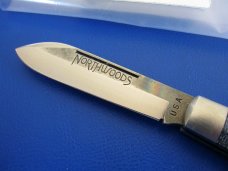 Northwoods Harrison Bay Blue Denim Micarta Spearpoint