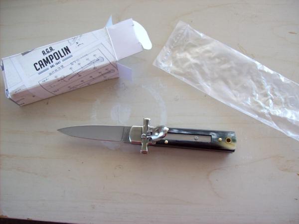 A. G. A. Campolin Dominus Lever Maltese Cross 6 Incher W/Brazilian Horn Handles  NIB