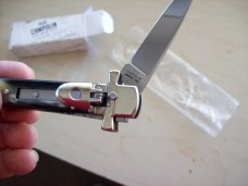A. G. A. Campolin Dominus Lever Maltese Cross 6 Incher W/Brazilian Horn Handles NIB A. G. A. Campolin Dominus Lever Maltese Cross 6 Incher W/Brazilian Horn Handles NIB