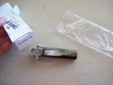 A. G. A. Campolin Dominus Lever Maltese Cross 6 Incher W/Brazilian Horn Handles NIB A. G. A. Campolin Dominus Lever Maltese Cross 6 Incher W/Brazilian Horn Handles NIB