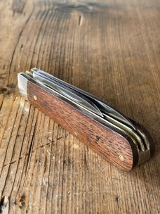 A Wright & Son @-Blade English Jack Knife in Rosewood with Spear Primary and Pen secondary Blades