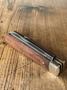 A Wright & Son @-Blade English Jack Knife in Rosewood with Spear Primary and Pen secondary Blades
