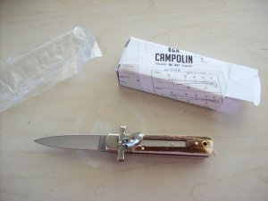 A. G. A. Campolin Dominus Lever Maltese Cross 6 Incher W/Genuine Stag/Antler NIB