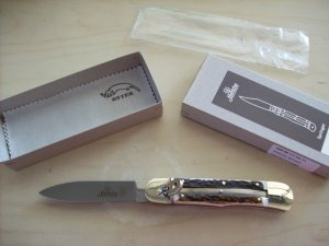 Hubertus Knife Solingen, Germany Large Size 11 Genuine Stag/Antler NIB