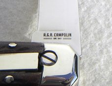 NEW AGA CAMPOLIN 8" GENUINE STAG AUTOMATIC BARON CAMPOLIN, ITALY W/BOX & LEATHER POUCH