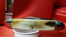 Great Eastern Cutlery 68 Sambar Stag New/Mint in Tube with Button and Brown Waxed Paper. Beautiful!