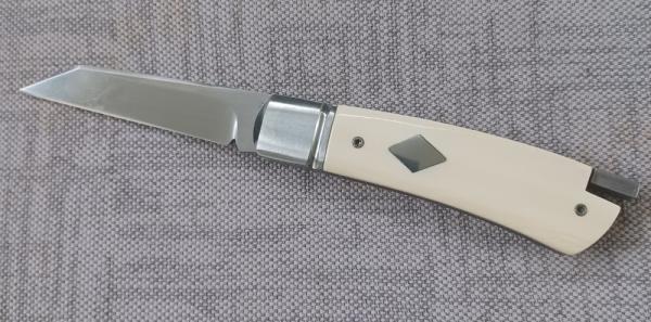 Vincenzo Balistreri Elephant Ivory Native Taillock 4" cld..Rwl34..liners..Damascus button. filework Vincenzo Balistreri Elephant Ivory Native Taillock 4" cld..Rwl34..liners..Damascus button. filework