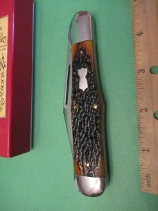Queen City 2012 Amber Bone Large Coke Bottle Pattern # 83