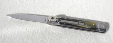 NOS AKC 8" CLASSIC SLIM LEVER LOCK SWEDGE BLADE, GENUINE BRAZILIAN HORN - MANIAGO ITALY