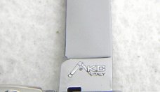 NOS AKC 8" CLASSIC SLIM LEVER LOCK SWEDGE BLADE, GENUINE BRAZILIAN HORN - MANIAGO ITALY