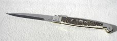 NEW AGA CAMPOLIN 12" ITALIAN SICILIANO GENUINE STAG 4 MILLIMETER BLADE, NICKEL SILVER BOLSTERS