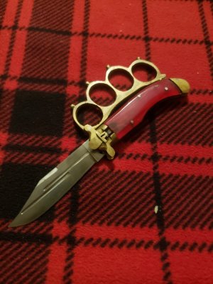 Vintage Doon switchblade trench knife