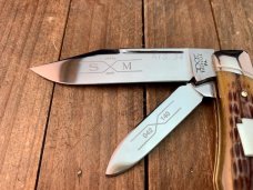 Schatt and Morgan Gunstock Jack From the 9th Ann Antique Green Worm Groove Bone ATS-34 Main Blade Schatt and Morgan Gunstock Jack From the 9th Ann Antique Green Worm Groove Bone ATS-34 Main Blade