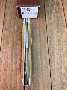 Schatt and Morgan Gunstock Jack From the 9th Ann Antique Green Worm Groove Bone ATS-34 Main Blade Schatt and Morgan Gunstock Jack From the 9th Ann Antique Green Worm Groove Bone ATS-34 Main Blade