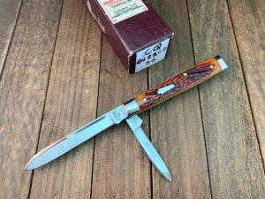Schatt and Morgan 8th Anniversary Series Baby Doc Antique Carmel Worm Groove Bone 1998