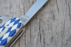 Victorinox Swiss Army Knife Spartan Blue White Bavaria 91mm Mint Never Honed 11 Functions Victorinox Swiss Army Knife Spartan Blue White Bavaria 91mm Mint Never Honed 11 Functions