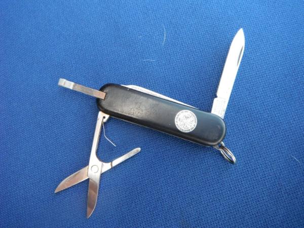 Victorinox 58mm Pocketknife Green Six Functions Used All Blades Snap Department of the Army Logo SAK