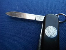 Victorinox 58mm Pocketknife Green Six Functions Used All Blades Snap Department of the Army Logo SAK