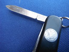 Victorinox 58mm Pocketknife Green Six Functions Used All Blades Snap Department of the Army Logo SAK