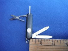 Victorinox 58mm Pocketknife Green Six Functions Used All Blades Snap Department of the Army Logo SAK