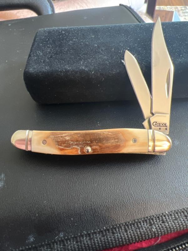 2008 Case XX USA I2087 SS Genuine Mammoth Ivory Jack Knife With Fluted Nickel Silver Bolsters & Two 