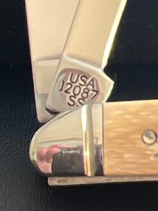 2008 Case XX USA I2087 SS Genuine Mammoth Ivory Jack Knife With Fluted Nickel Silver Bolsters & Two 