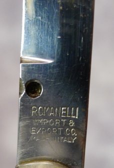 Vintage 1950s ROMANELLI Horn Scales Picklock Italian Stiletto Switch Blade 8 3/4 " Vintage 1950s ROMANELLI Horn Scales Picklock Italian Stiletto Switch Blade 8 3/4 "