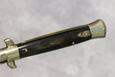 Vintage 1950s ROMANELLI Horn Scales Picklock Italian Stiletto Switch Blade 8 3/4 " Vintage 1950s ROMANELLI Horn Scales Picklock Italian Stiletto Switch Blade 8 3/4 "