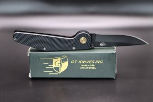 GT Knives GT-103 Full Automatic Black Drop Point USA made