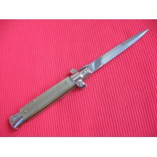 New ITALY INOX 9" BLONDE HORN Bayonet BLADE ITALIAN STILETTO Knife New ITALY INOX 9" BLONDE HORN Bayonet BLADE ITALIAN STILETTO Knife