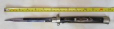 HUGE Vintage 1950s ROSCO Horn Scales Picklock Italian Stiletto Switch Blade 13" HUGE Vintage 1950s ROSCO Horn Scales Picklock Italian Stiletto Switch Blade 13"