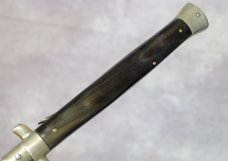 HUGE Vintage 1950s ROSCO Horn Scales Picklock Italian Stiletto Switch Blade 13" HUGE Vintage 1950s ROSCO Horn Scales Picklock Italian Stiletto Switch Blade 13"