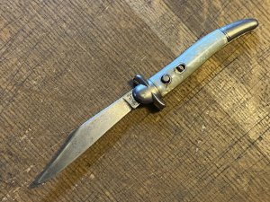 Vintage Hammer Brand USA cracked ice cross guard switchblade works great fast shipping with tracking