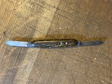 SCHRADE CUT CO 3 3/8 swirl handle double switchblade quite full blades fast ship w/tracking SCHRADE CUT CO 3 3/8 swirl handle double switchblade quite full blades fast ship w/tracking