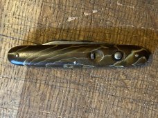 SCHRADE CUT CO 3 3/8 swirl handle double switchblade quite full blades fast ship w/tracking SCHRADE CUT CO 3 3/8 swirl handle double switchblade quite full blades fast ship w/tracking