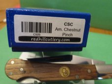 Canal Street Cutlery Co-Op/ Red Hill Cutlery American Chestnut Wood Pinch Lock back Canal Street Cutlery Co-Op/ Red Hill Cutlery American Chestnut Wood Pinch Lock back