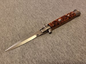 *NEW* 9" Frank Beltrame SNAKEWOOD Italian Stiletto w/ Bayonet Blade