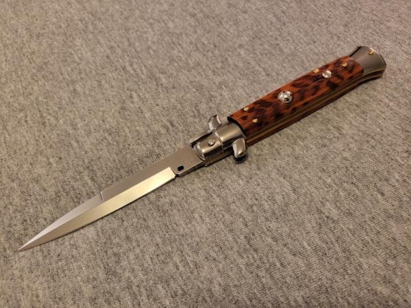 *NEW* 9" Frank Beltrame SNAKEWOOD Italian Stiletto w/ Bayonet Blade *NEW* 9" Frank Beltrame SNAKEWOOD Italian Stiletto w/ Bayonet Blade