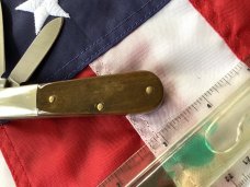 Orig Colonel Coon 2 Blade Barlow w/ Bone Handles & colonel coon blade etch Orig Colonel Coon 2 Blade Barlow w/ Bone Handles & colonel coon blade etch