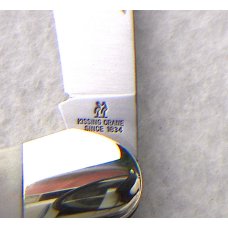 KISSING CRANE STAG CANOE FOLDING POCKET KNIFE KISSING CRANE STAG CANOE FOLDING POCKET KNIFE