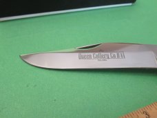 Queen Cutlery Amber Carved Bone Stag Large Folding Hunter Pattern # 44 Queen Cutlery Amber Carved Bone Stag Large Folding Hunter Pattern # 44